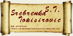 Srebrenka Topisirović vizit kartica
